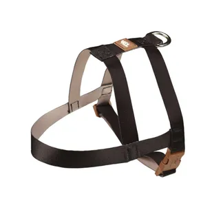 Peitoral Tradicional Basic para Cães Tamanho G Preto Caqui Toh