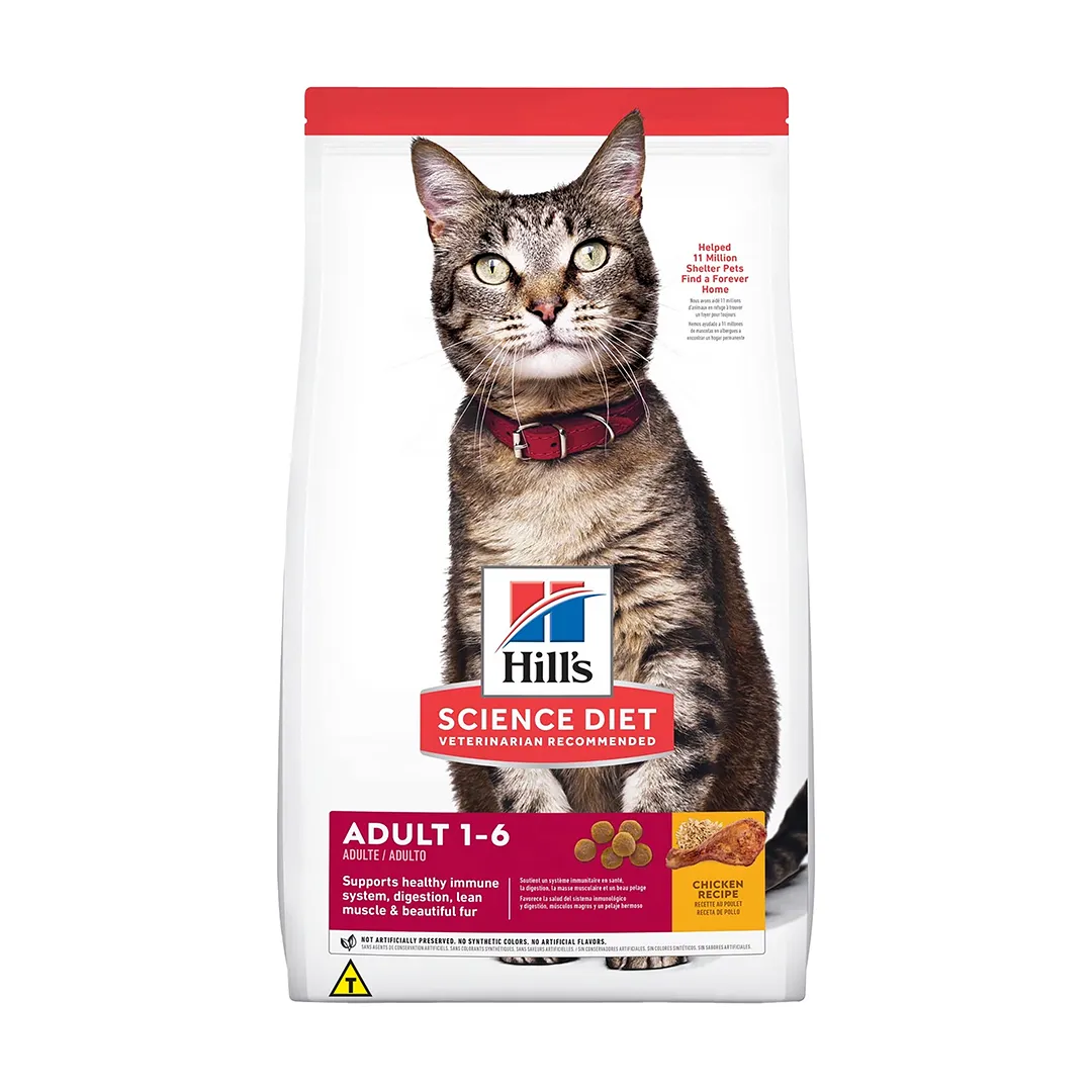 Ração Hills Science Diet Para Gatos Adultos Sabor Frango 7,25Kg