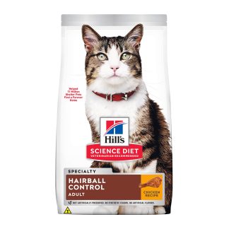 Ração Hills Science Diet Controle Bolas de Pelo para Gatos Adultos Sabor Frango 3,17Kg