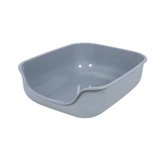 Bandeja Sanitária Caixona para Gatos Pet Games Cor Cinza Escuro