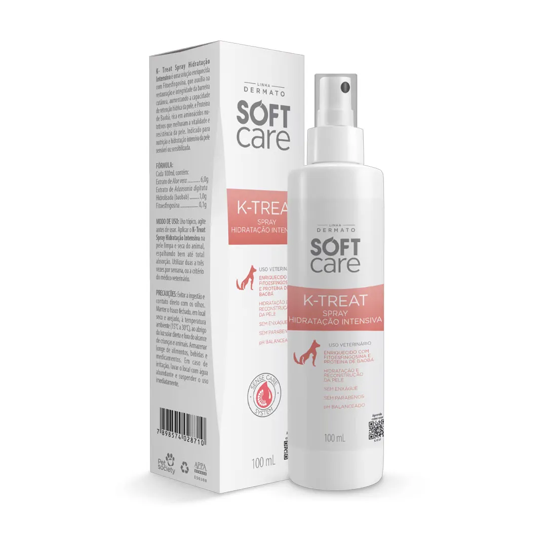ラ・サ3.6●○ＫCatherineページ○● Spray K-Treat Soft Care Pet Society Hidratação Intensiva Para Cães
