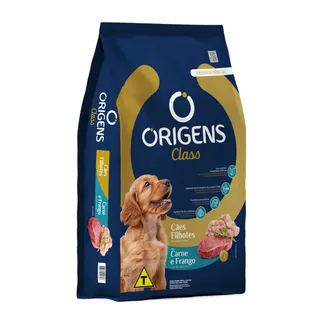 Ração Origens Class para Cães Filhotes Sabor Carne e Frango 15Kg