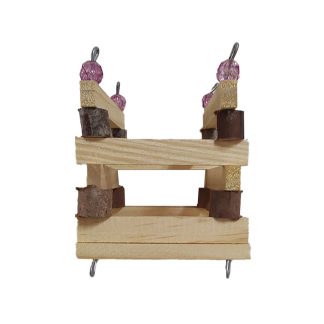 Comedouro Alfafeiro Natural Tamanho P para Roedores Real Brinquedos