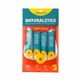 Petisco Stick Natural Coolors para Gatos 5 Unidades Sabor Atum