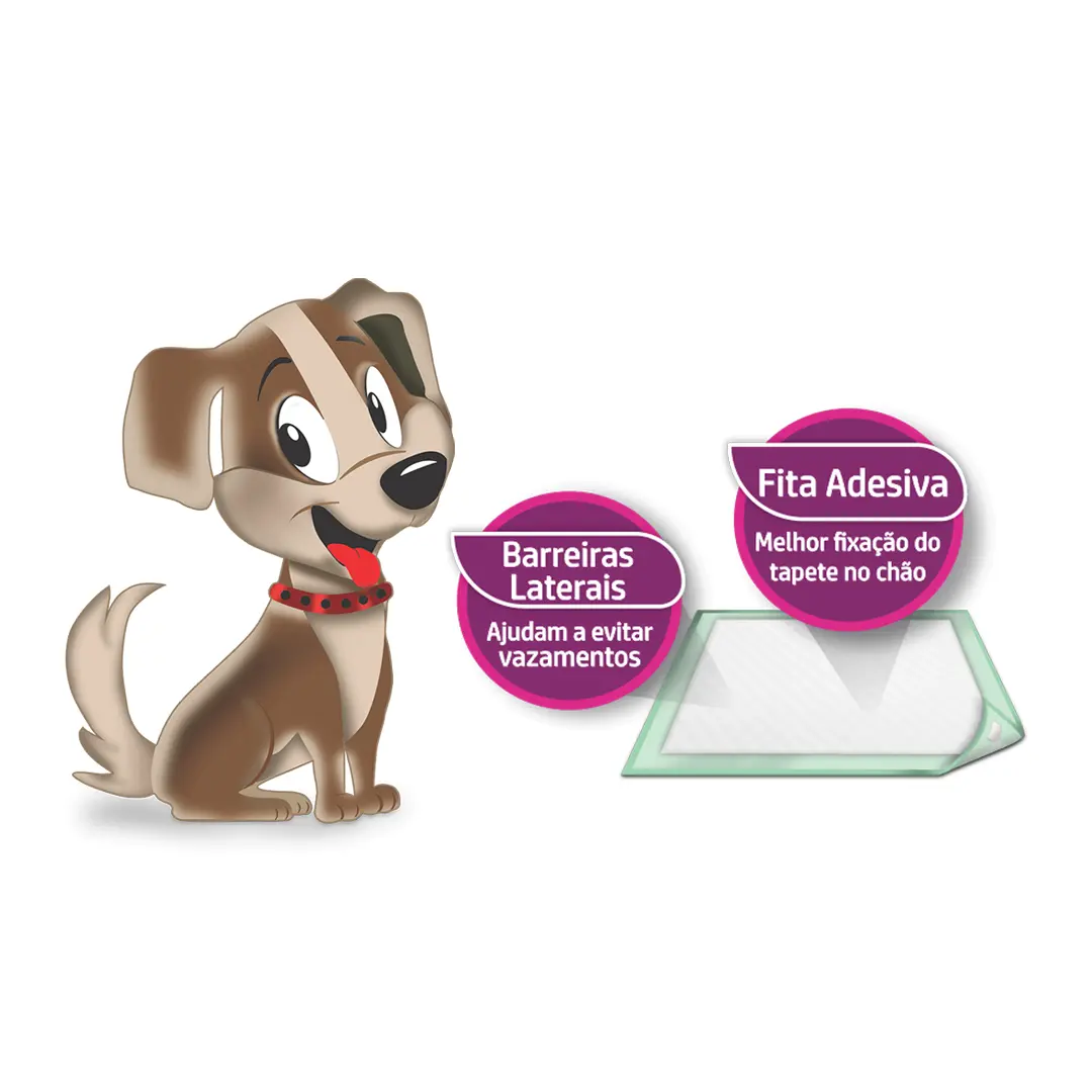 Tapete Higiênico Fofo Pads 55x60cm para Cães 30 Unidades