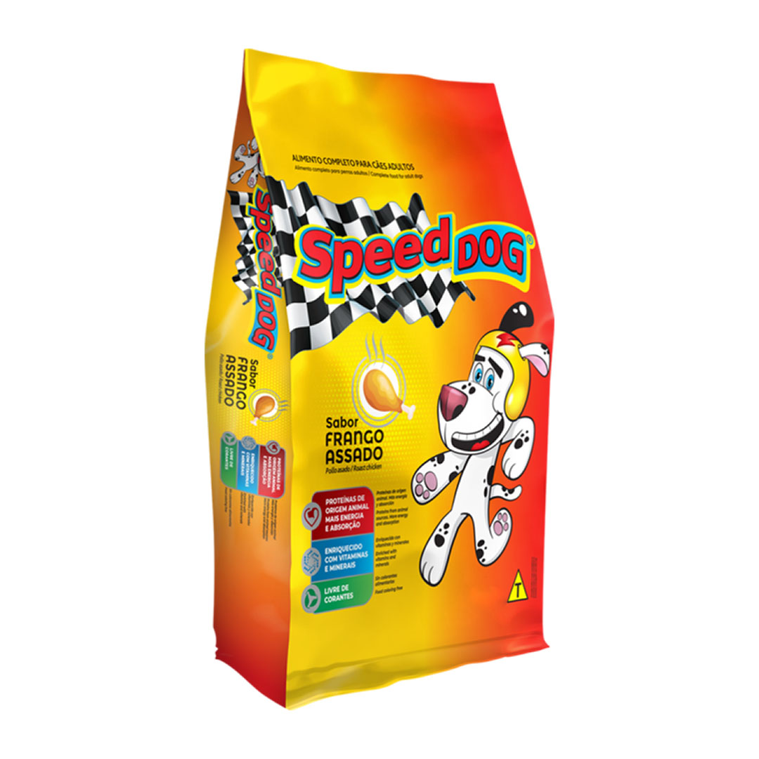 Ração Speed Dog para Cães Adultos de Todas as Raças Sabor Frango