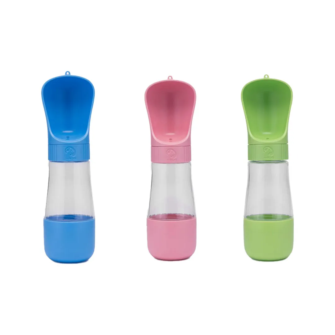 Garrafa de Água Portátil e Dispenser de Ração 2 em 1 500ml para Cães Napi (Cores Variadas)