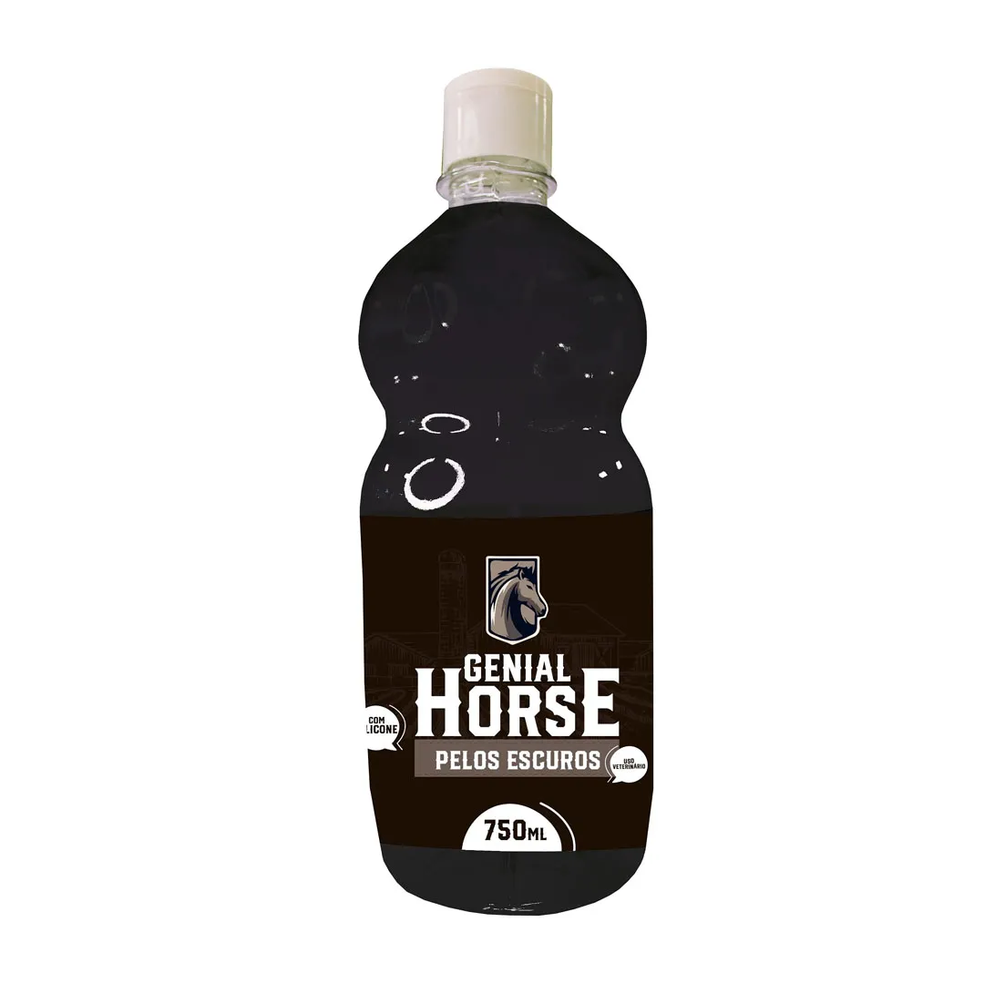 Shampoo Genial Horse Pelos Escuros 750ml para Cavalos