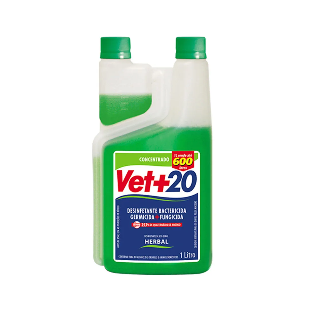 Desinfetante Concentrado Vet+20 Herbal 1L
