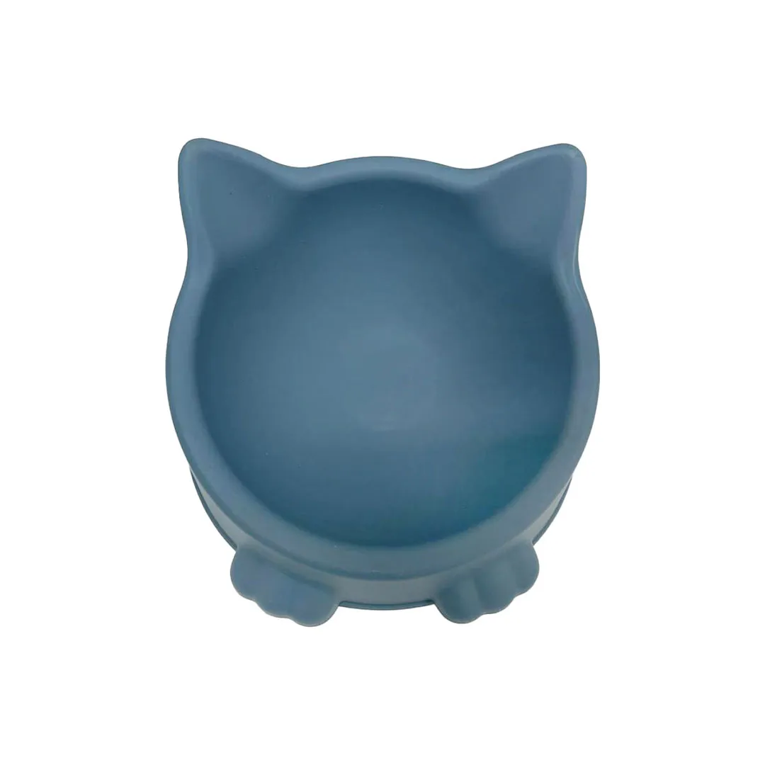 Comedouro Cara Gato GR222223 Pet Next Azul