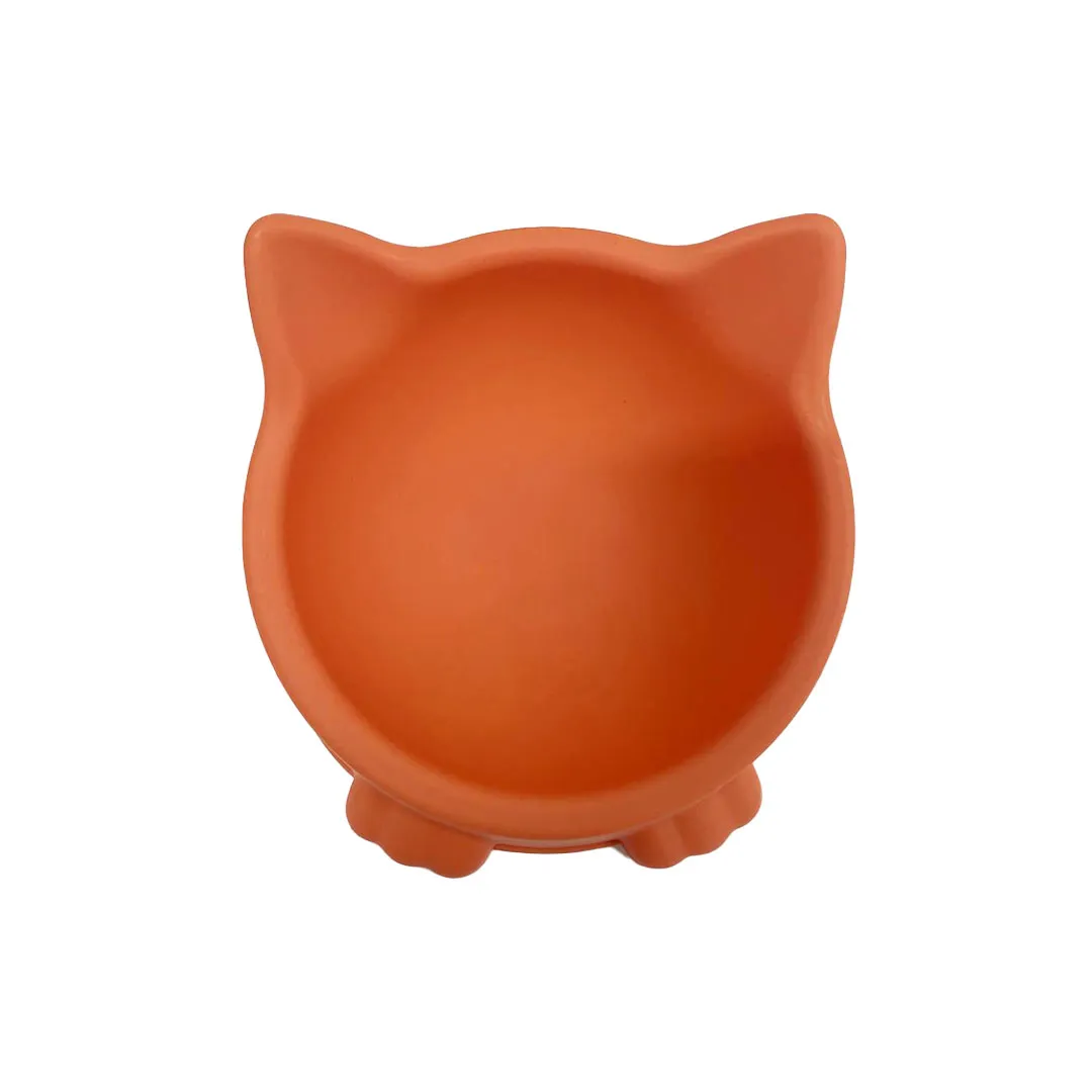 Comedouro Cara Gato GR223907 Pet Next Laranja