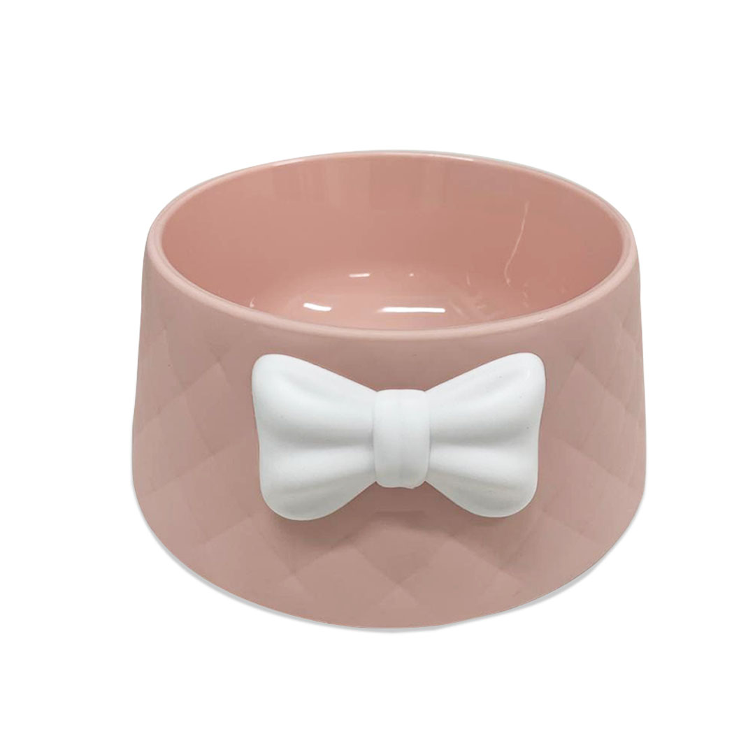 Comedouro Plástico Osso para Cães Rosa GR223969 Pet Next