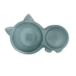 Comedouro e Bebedouro Cara de Gato Transparente Azul GR223913 Pet Next