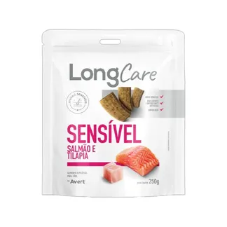 Petisco LongCare Sensível para Cães Sabor Salmão e Tilápia 250g