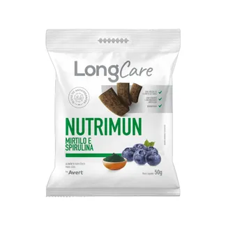 Petisco LongCare Nutrimun para Cães Sabor Mirtilo e Spirulina 50g Avert