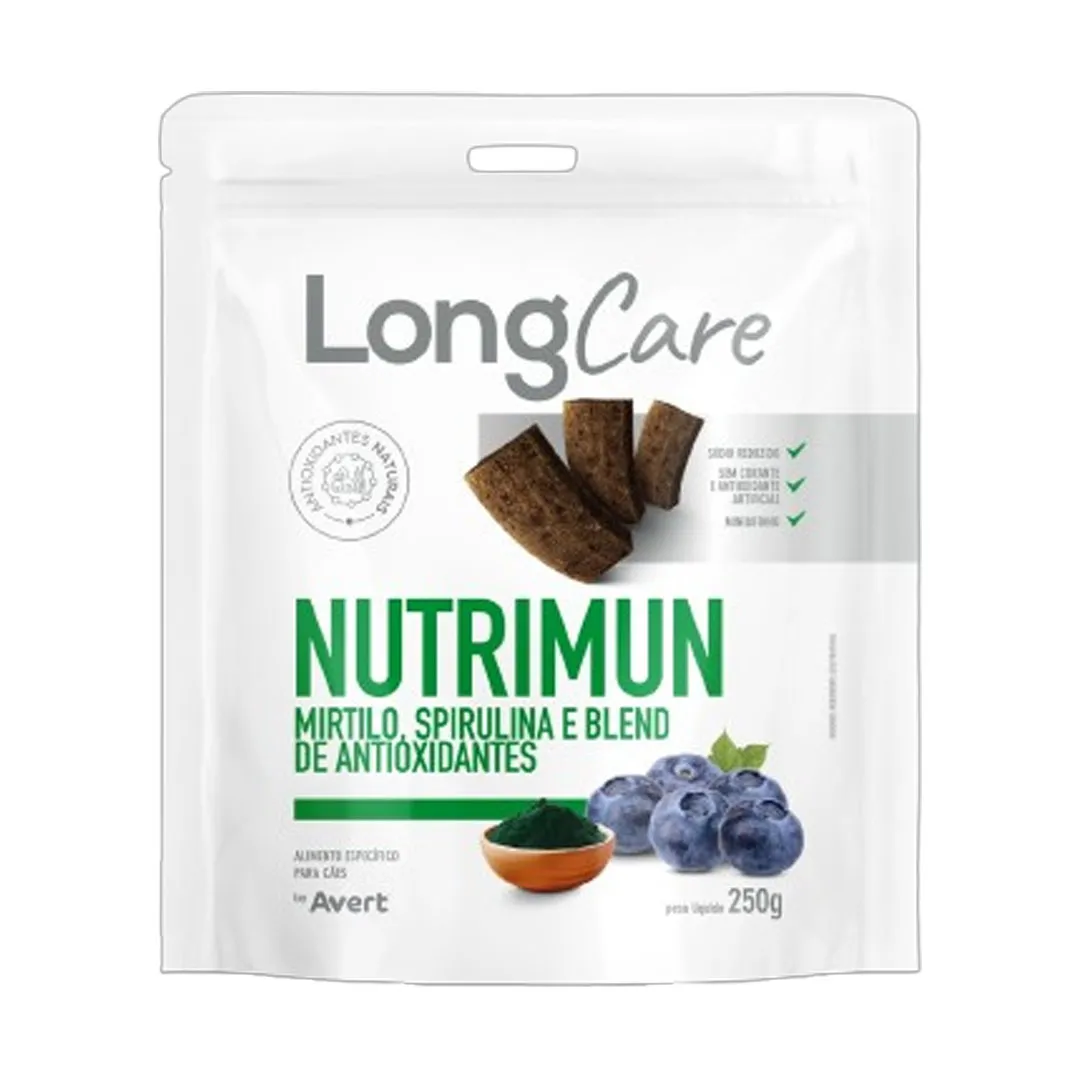 Petisco LongCare Nutrimun para Cães Sabor Mirtilo e Spirulina 250g Avert