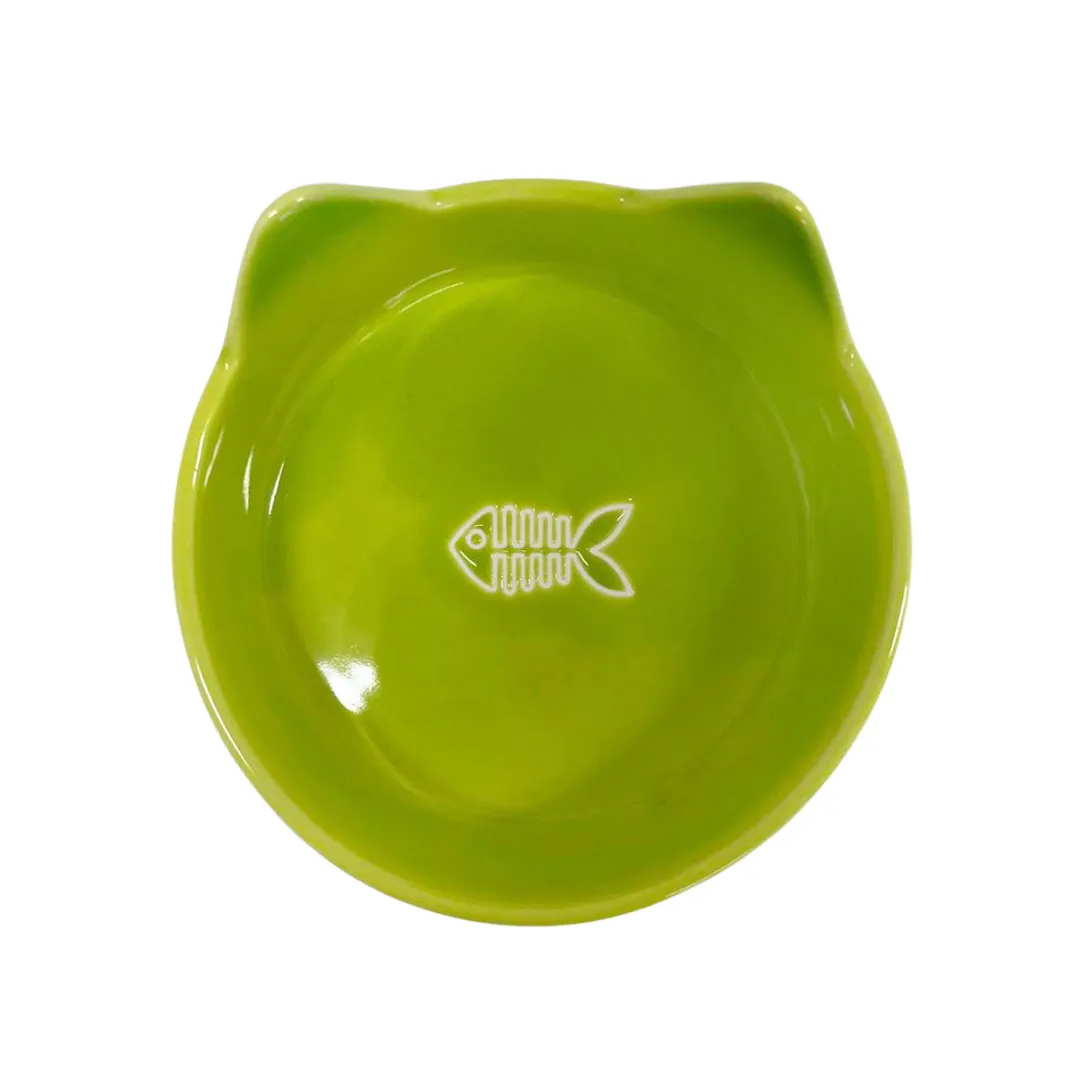 Comedouro Cerâmica Verde para Gatos GR223313 Pet Next