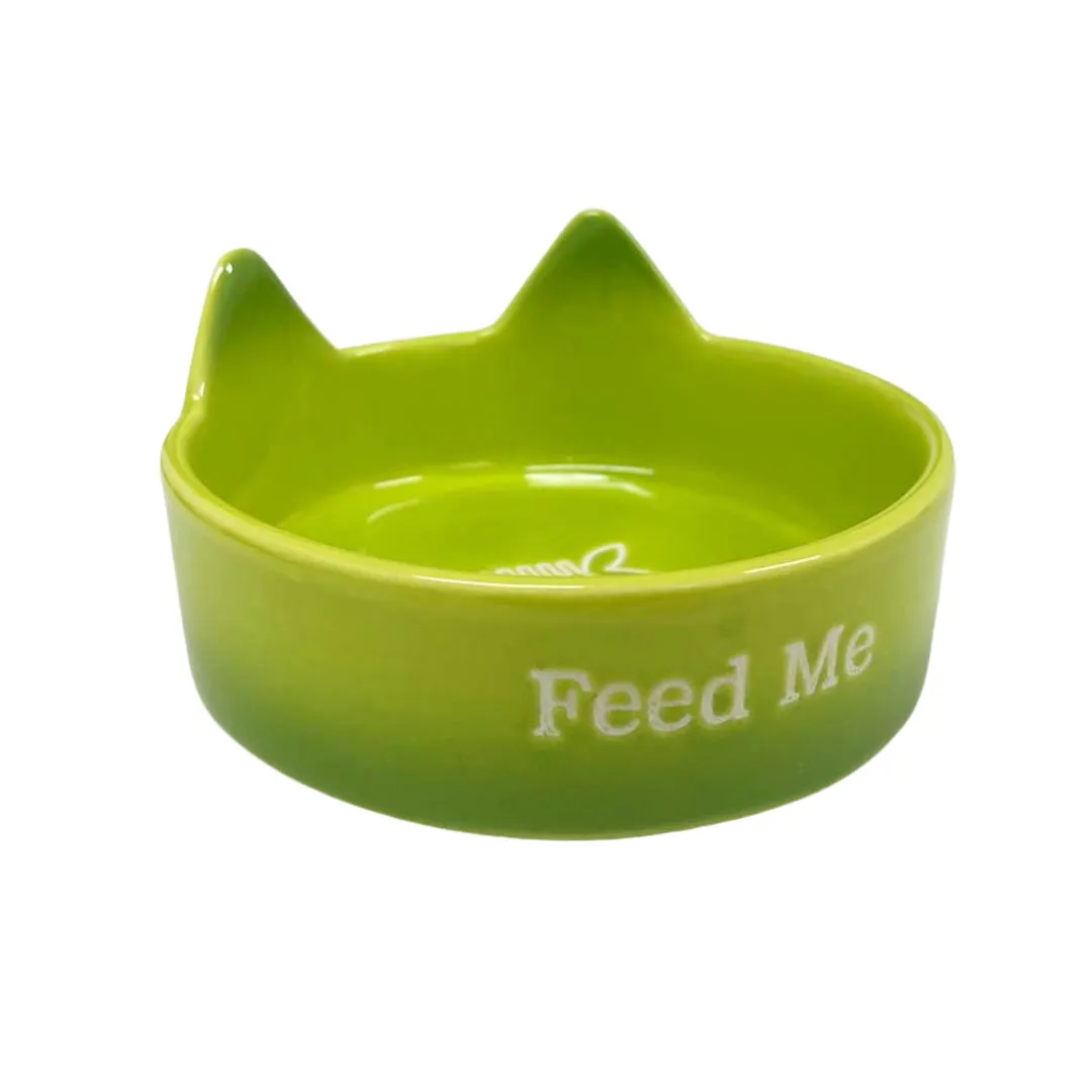 Comedouro Cerâmica Verde para Gatos GR223313 Pet Next