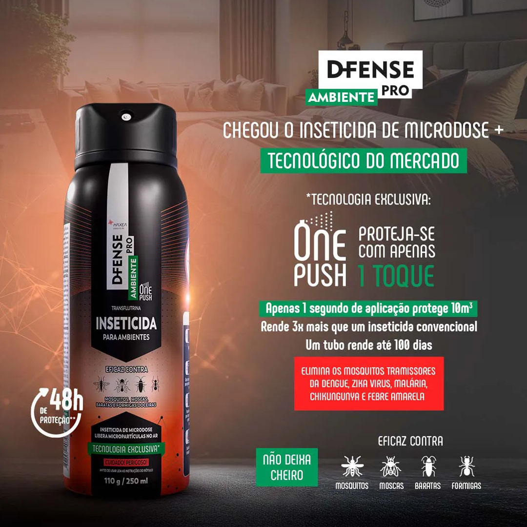 Inseticida D-Fense Pro Ambiente Spray 250ml Haxea - Terra Zoo