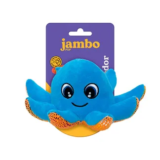 Brinquedo Mordedor Pelúcia Pop Aqua Octopus para Cães Jambo Pet