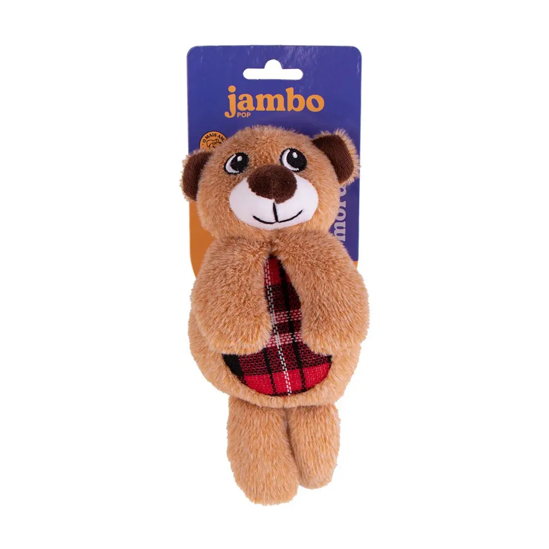Brinquedo Mordedor Pelúcia Pop Arm Urso para Cães Jambo Pet