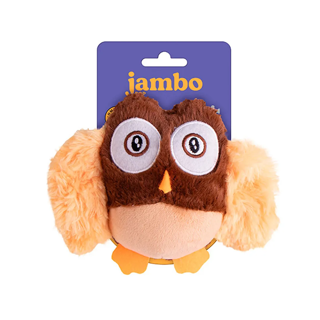 Brinquedo Mordedor Pelúcia Pop Corujinha para Cães Jambo Pet
