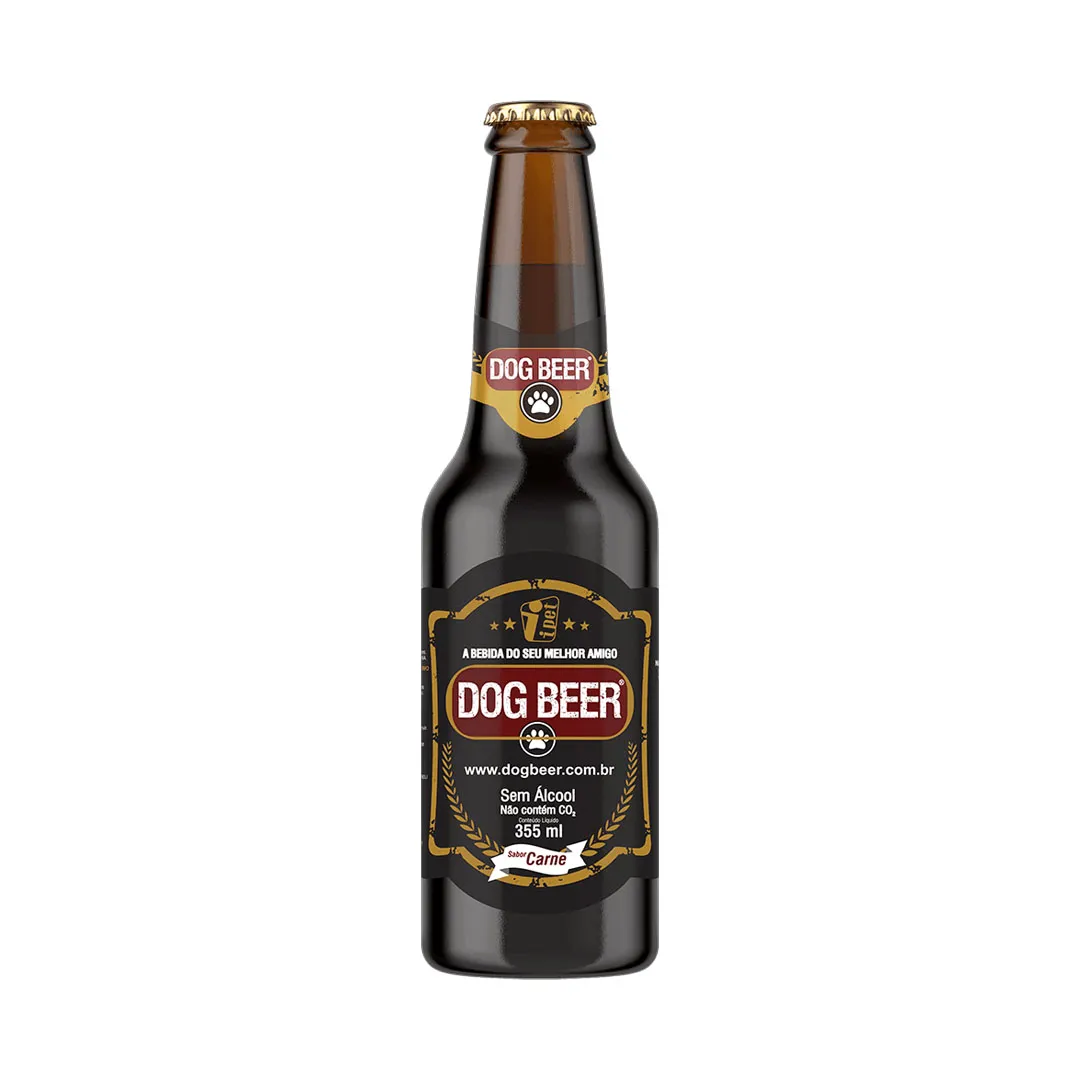 Cerveja Dog beer para Cães Sabor Carne 355ml