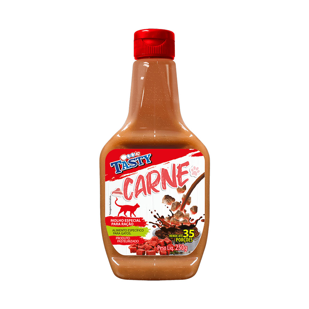 Molho Caats Tasty para Gatos Sabor Carne 250g