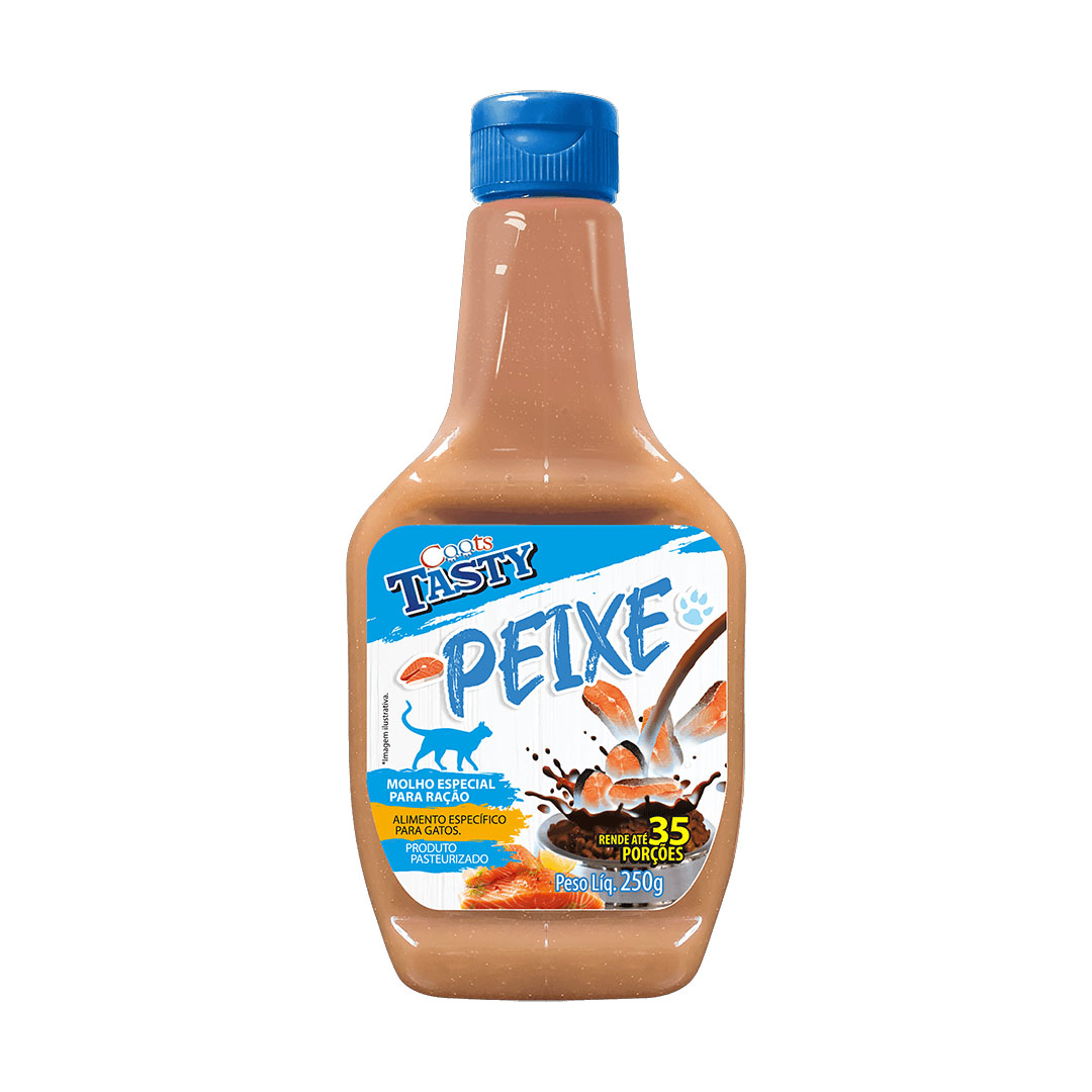 Molho Caats Tasty para Gatos Sabor Peixe 250g