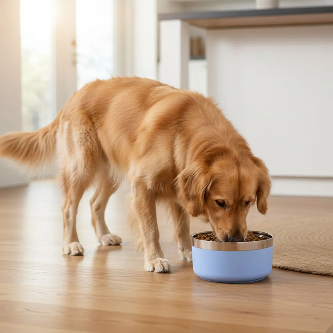 Comedouro Inoxidável Azul Grande para Cães GR222961 Pet Next
