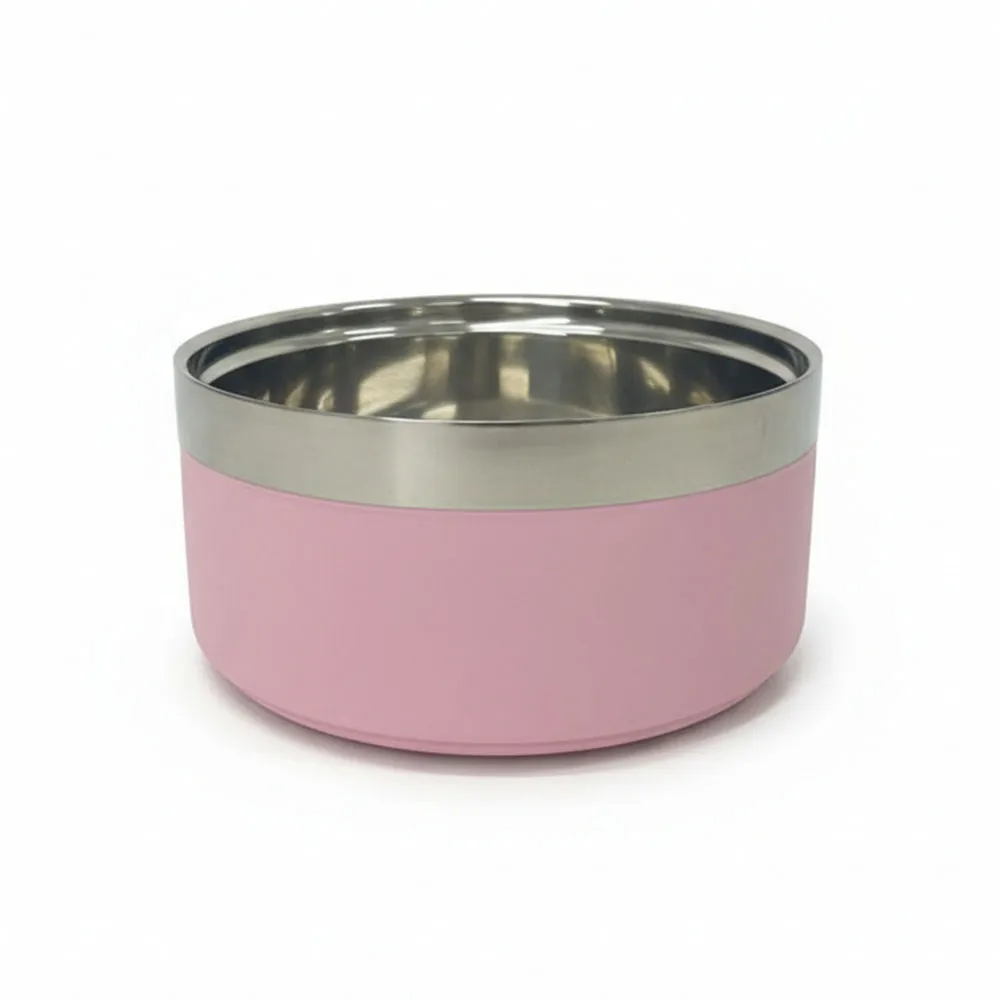 Comedouro Inoxidável Rosa Médio para Cães GR223938 Pet Next