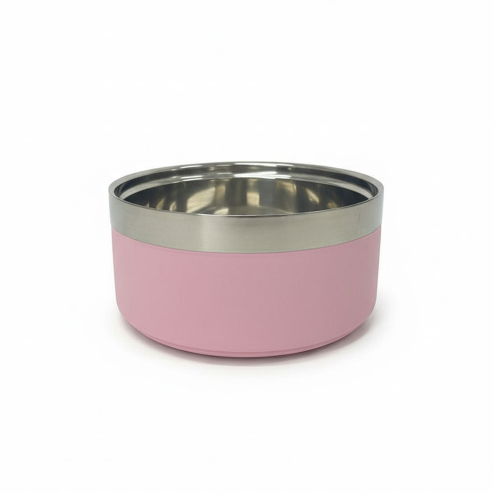 Comedouro Inoxidável Rosa Pequeno para Cães GR223937 Pet Next