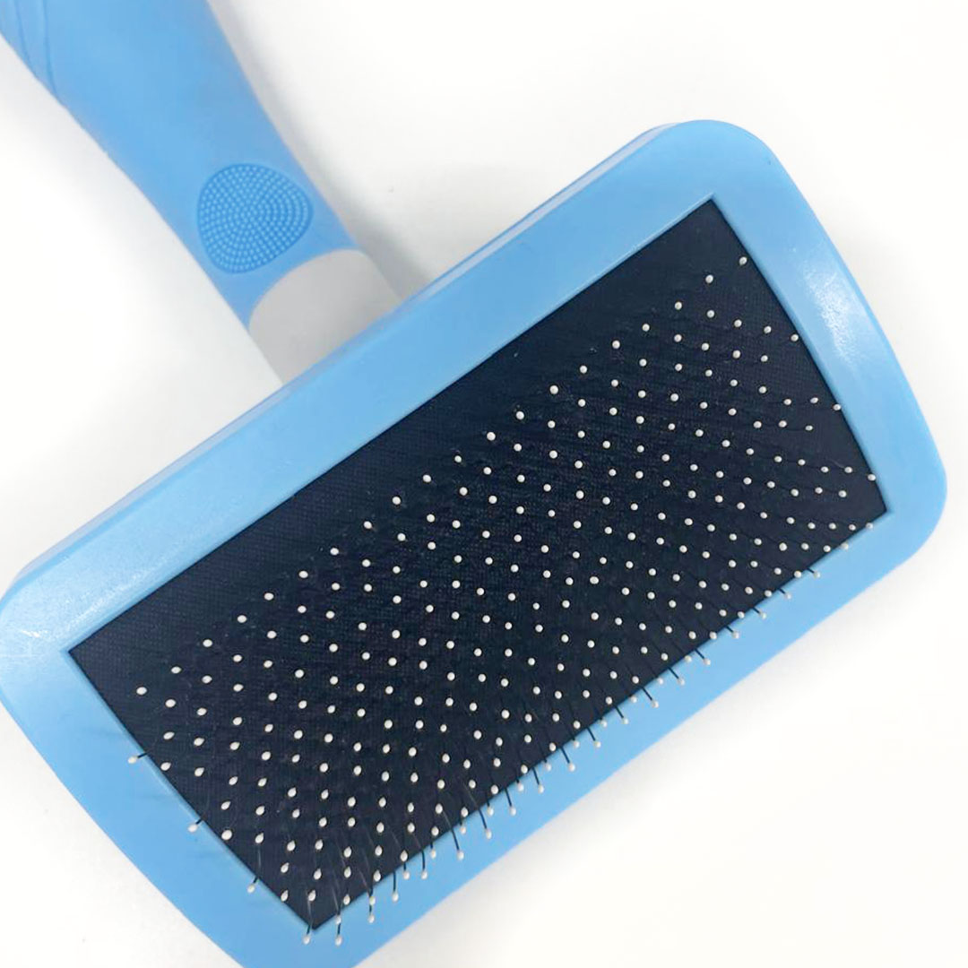 Escova Emborrachada Grande Azul para Cães e Gatos GR221743 Pet Next
