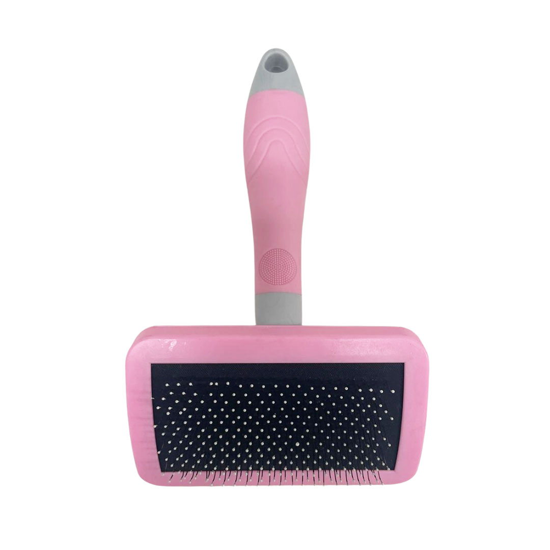Escova Emborrachada Grande Rosa para Cães e Gatos GR223959 Pet Next