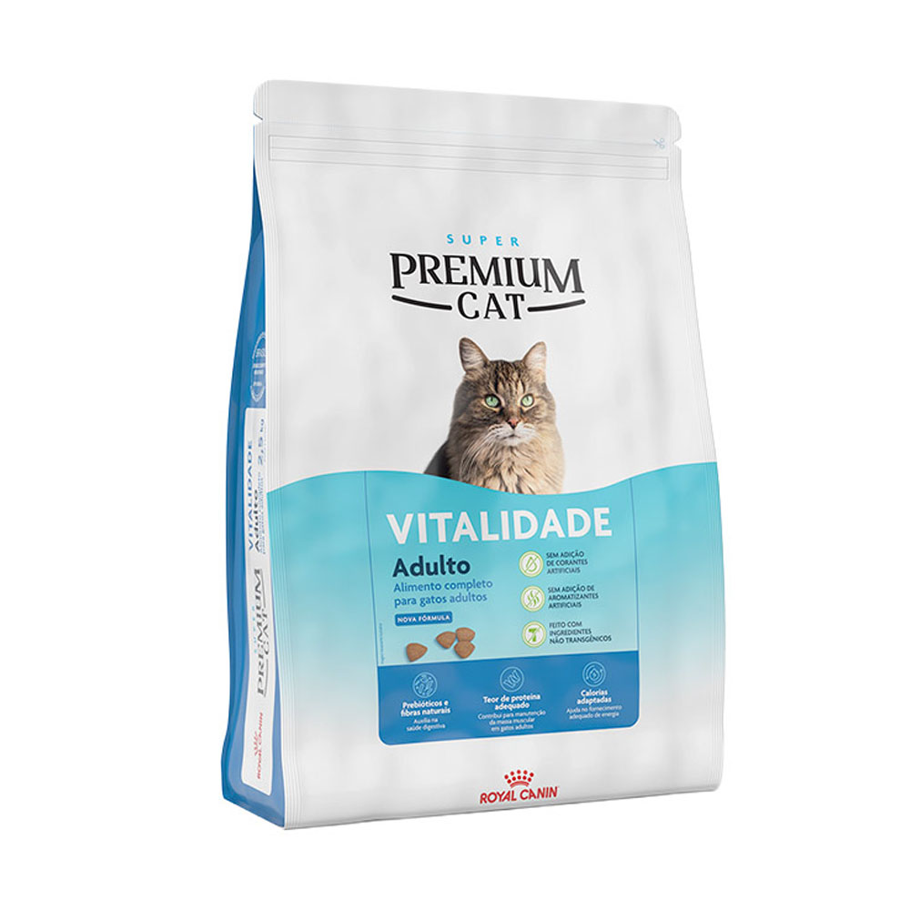 Ração Royal Canin Super Premium Cat Vitalidade para Gatos Adultos 2,5Kg