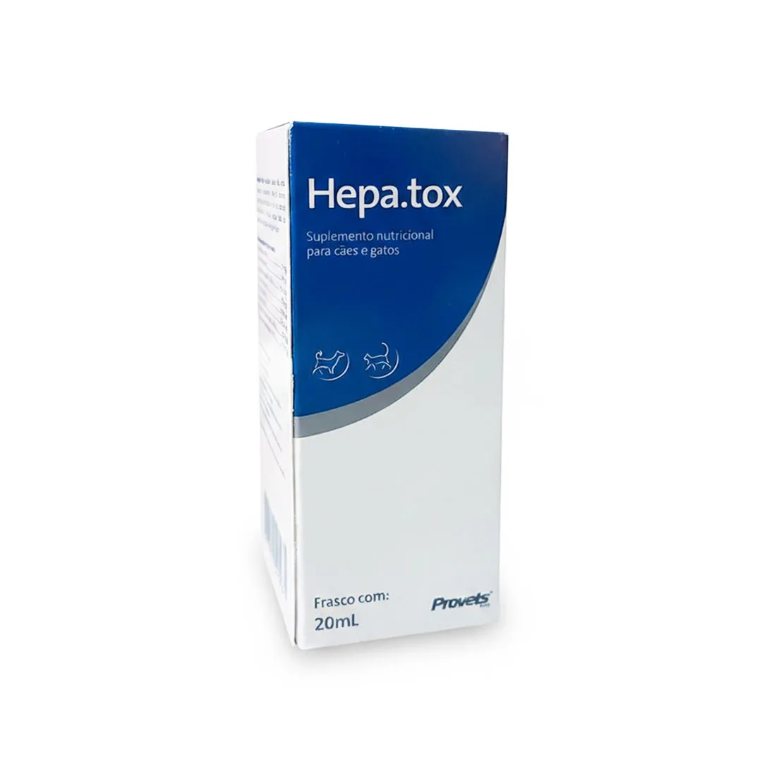 Antitóxico Hepatox 20ml para Cães e Gatos Provets