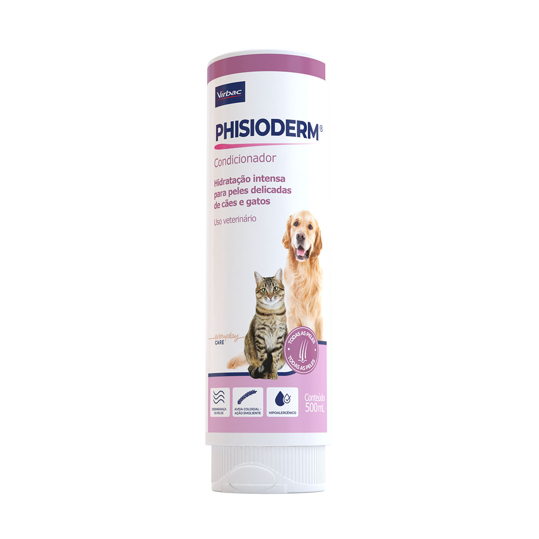 Condicionador Phisioderm Virbac para Cães e Gatos 500ml