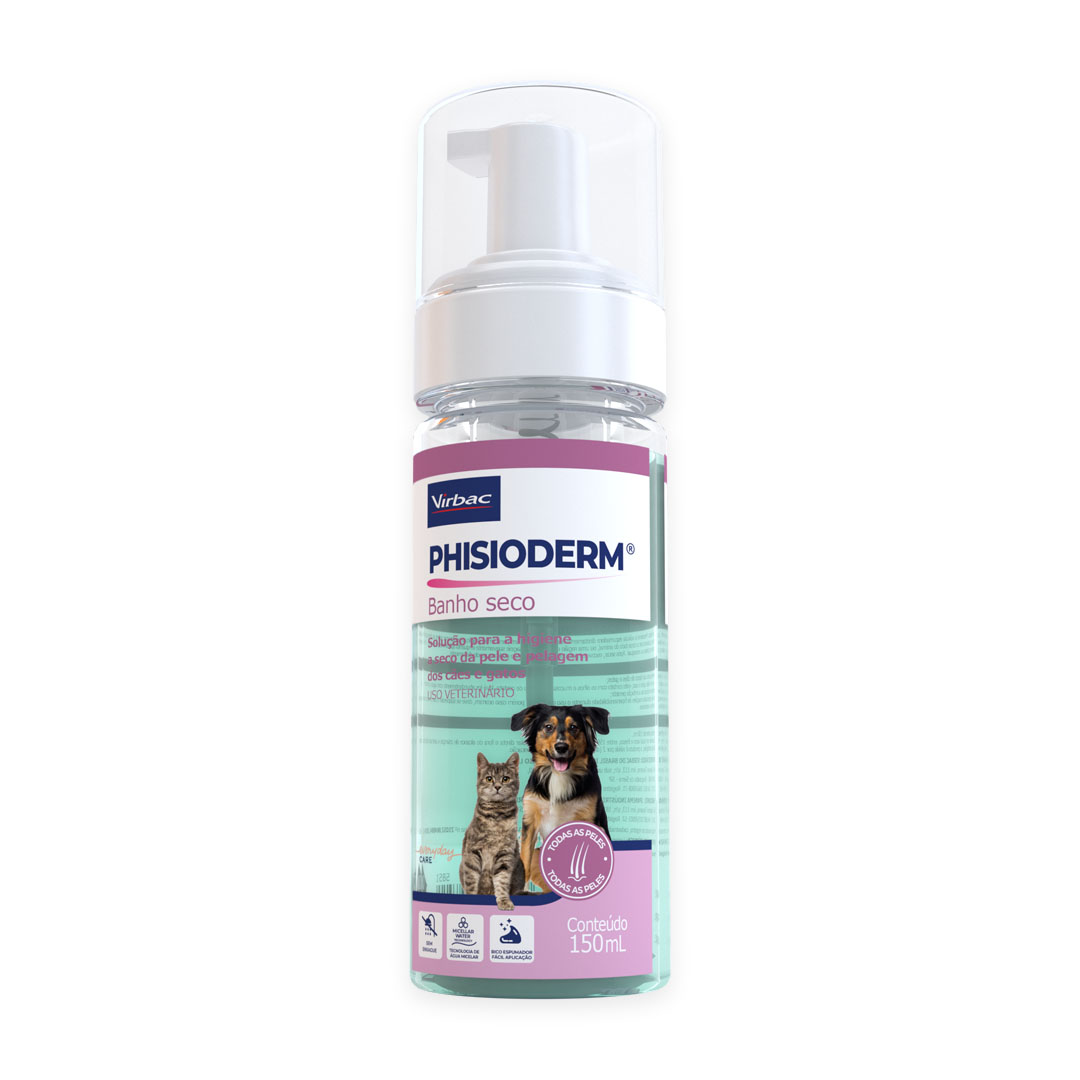 Banho a Seco Phisioderm Virbac para Cães e Gatos 150ml