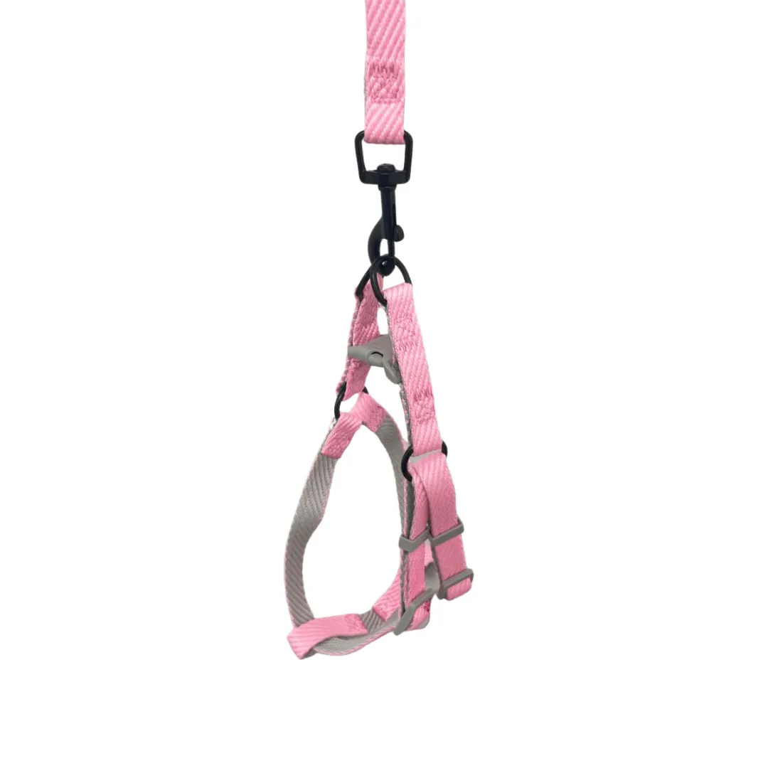 Peitoral Y Rosa com Guia 1,5cm para Cães GR223943 Pet Next