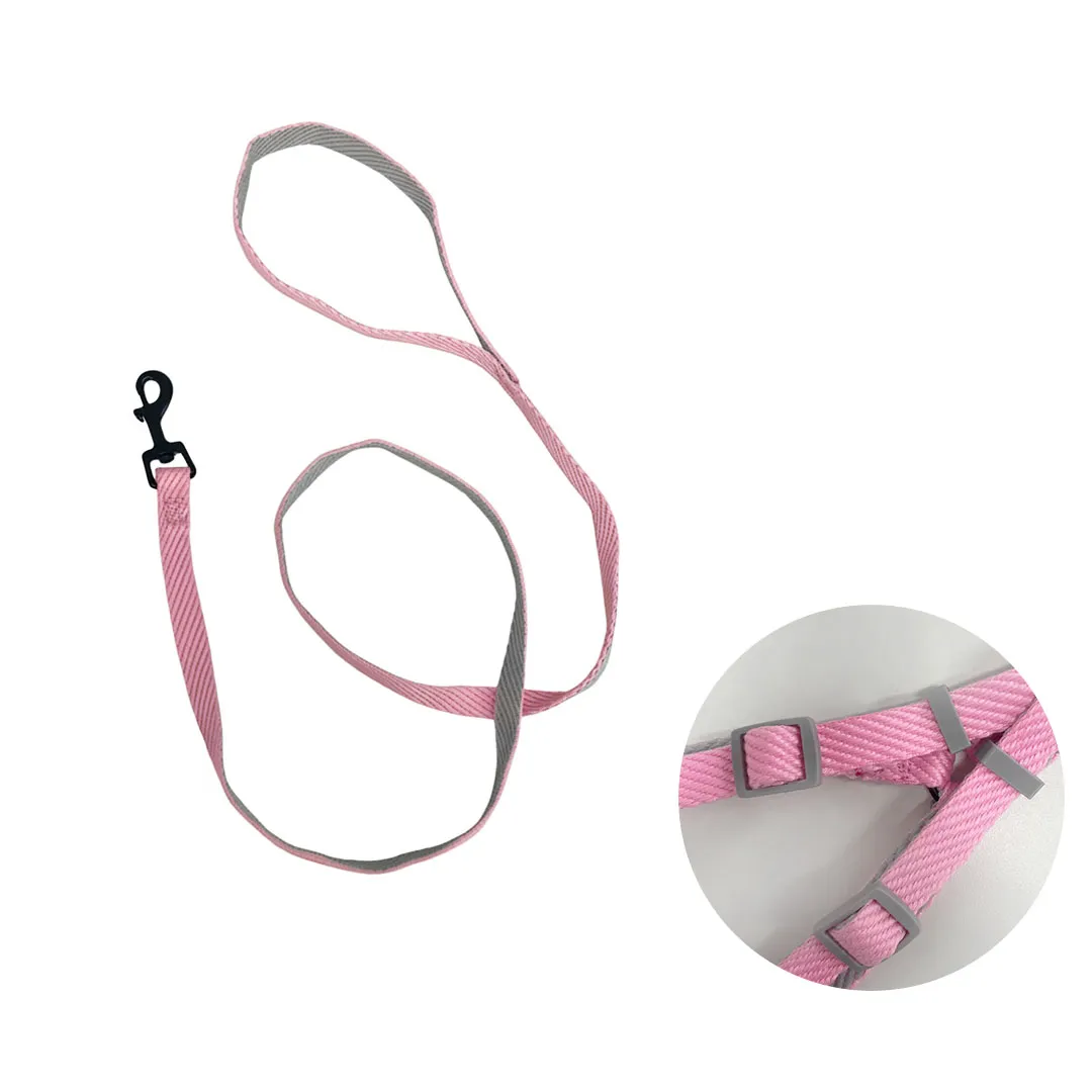 Peitoral Y Rosa com Guia 1,5cm para Cães GR223943 Pet Next