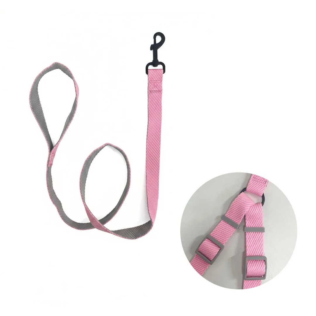 Peitoral Y Rosa com Guia 2,5cm para Cães GR223946 Pet Next