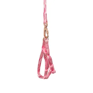 Peitoral Y Rosa Fashion com Guia 1,5cm para Cães GR223897 Pet Next