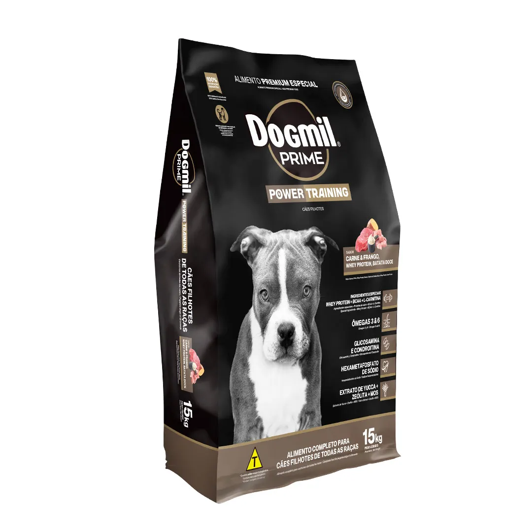Ração Dogmil Prime Power Training Para Cães Filhotes 15Kg - Terra Zoo