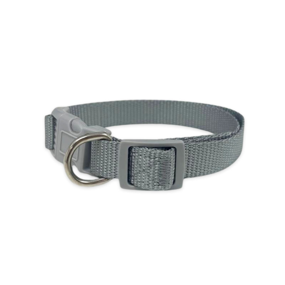 Coleira Cinza 1,5cm para Cães GR223886 Pet Next