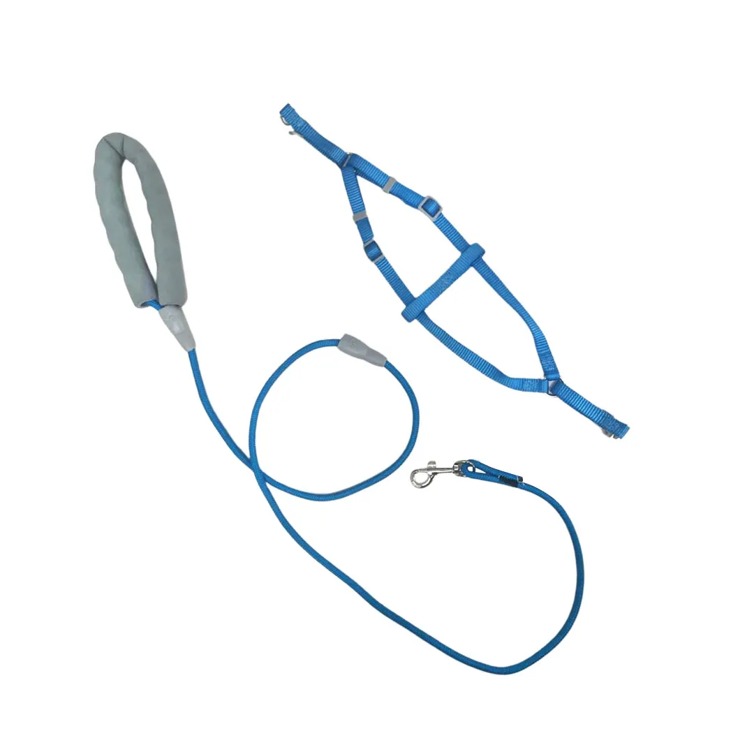 Peitoral Y Azul com Guia Corda 0,6cm para Cães GR223916 Pet Next