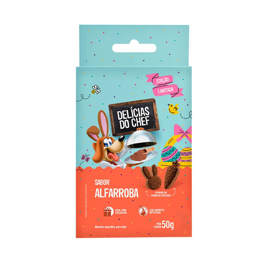 Snack Delicias do Chef Páscoa Sabor Cenoura e Alfarroba 50g