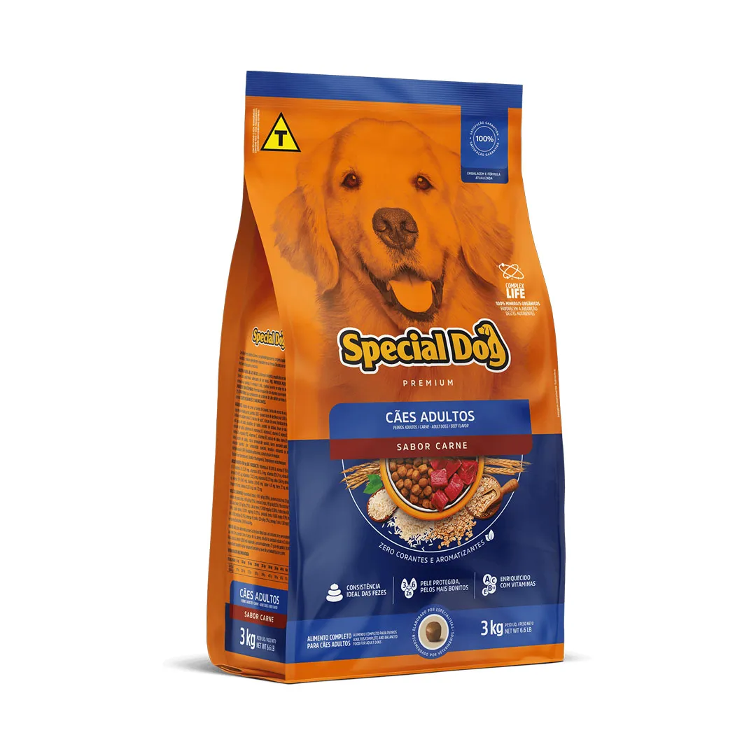 Ração Special Dog para Cães Adultos Sabor Carne 3Kg