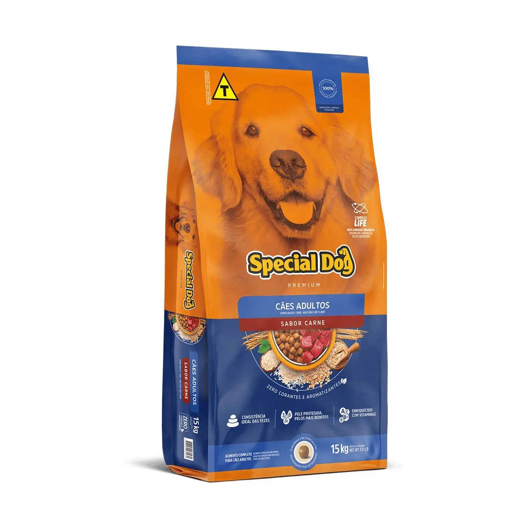 Ração Special Dog para Cães Adultos Sabor Carne 15Kg