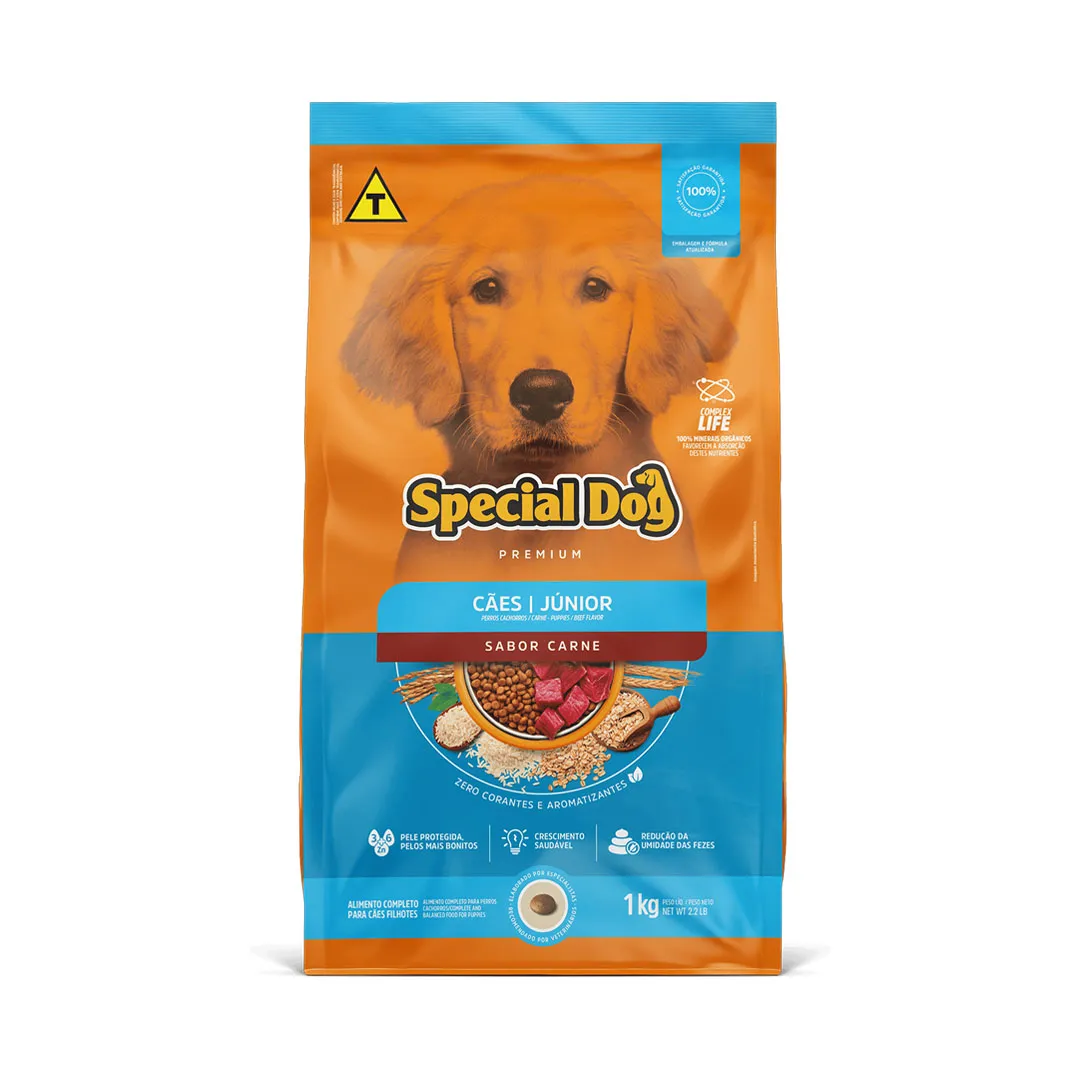 Ração Special Dog Júnior para Cães Filhotes Sabor Carne 1Kg