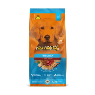 Racao Special Dog Junior para Caes Filhotes Sabor Carne 10,1Kg